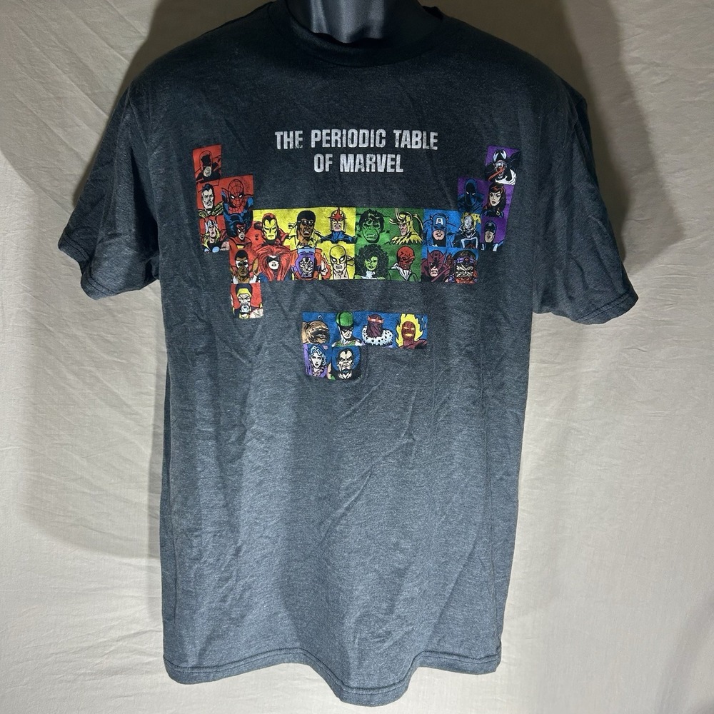 Marvel The Periodic Table of Marvel Graphic T-Shirt Gray Large